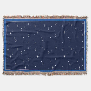 Star Pattern Throw Blanket - Blue