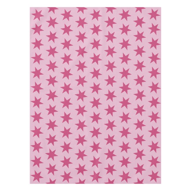 Star Pattern Trending Colours Lilac Pink Maroon Tablecloth (Front)