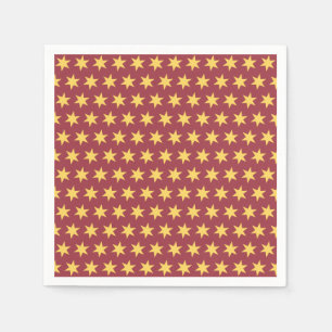 Star Pattern Trending Colours Maroon Gold Napkin
