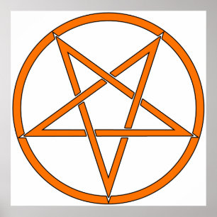 Star Pentagram Five 5 Pointed Symbol Classic Comic Poster