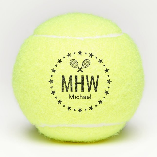 Star Player Custom Tennis Balls (Front)