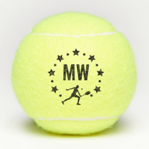 Star Player Monogrammed Tennis Balls