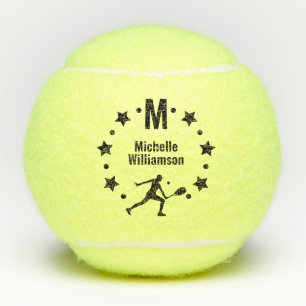 Star Player Monogrammed Tennis Balls
