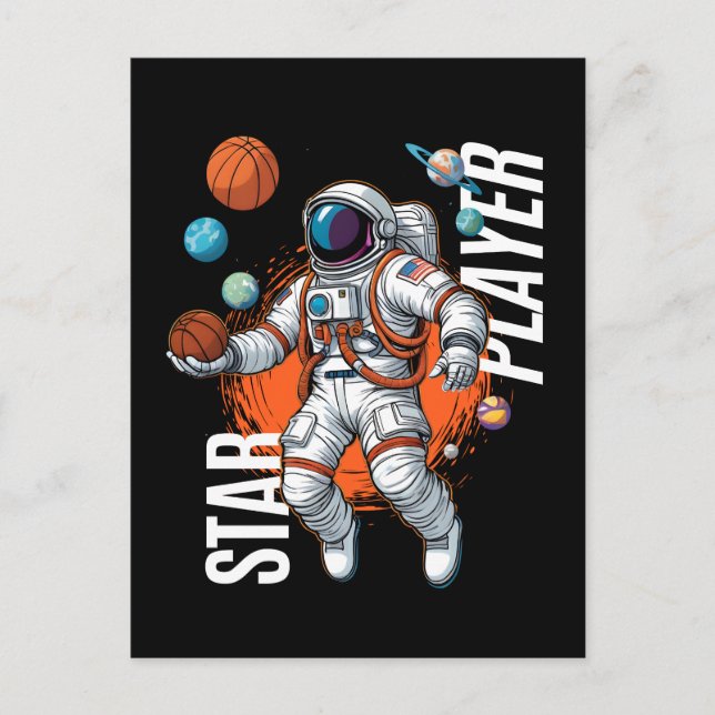 Star Player - Space Basketball Vibes  Postcard (Front)