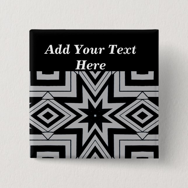 Star Point_ 2 Inch Square Button (Front)
