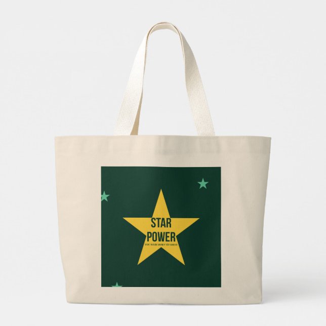 Star Power — 90s Maximalist  Tote Bag | Retro (Back)