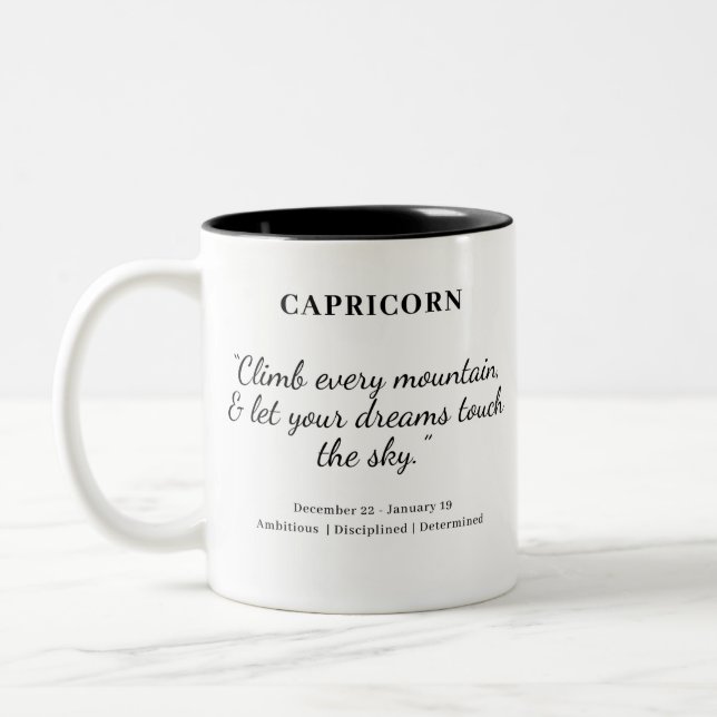 Star Power : Capricorne Astrologie Mug (Gauche)