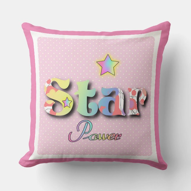 STAR POWER  THROW PILLOW (Front)