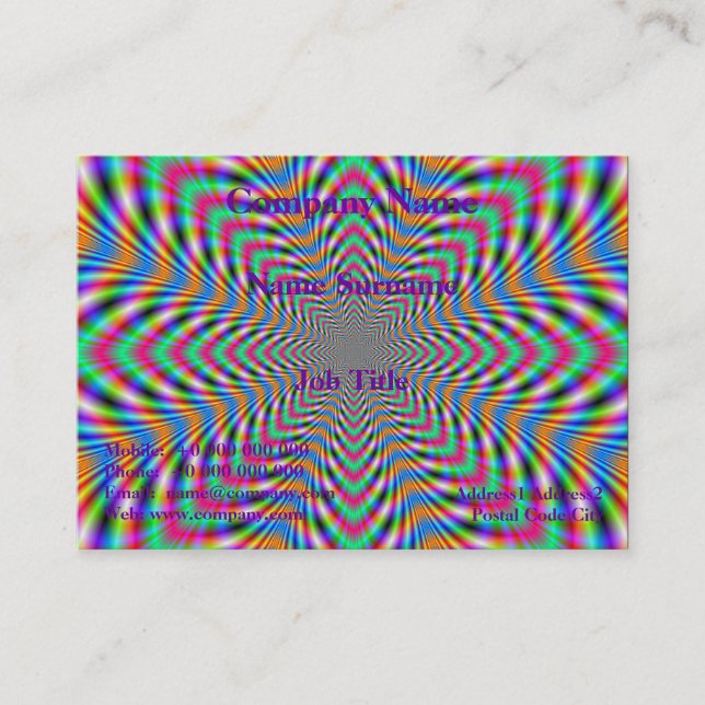 Star Psychedelic Business Card (Front)