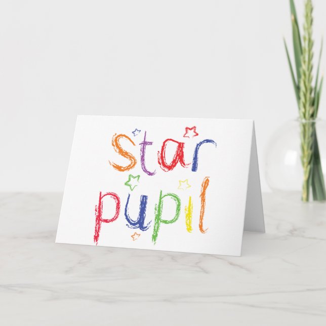 Star Pupil Congratulations Card (Front)