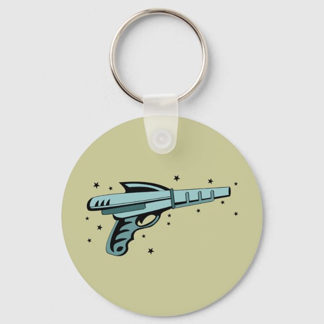 Star Ray Gun Laser Pistol Keychain (Front)