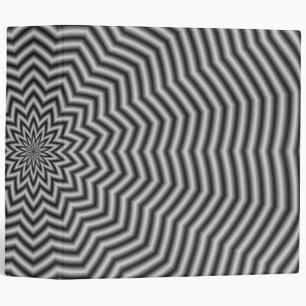 Star Ripples in Black and White Binder