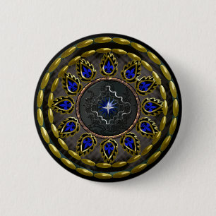 star round mourning 2 inch round button
