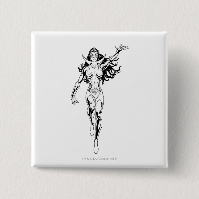 Star Sapphire 6 2 Inch Square Button (Front)