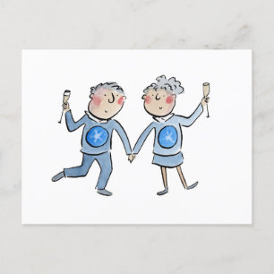 Star Sapphire Anniversary Postcard