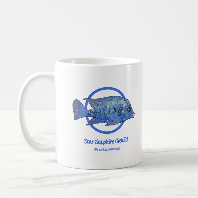 Star Sapphire Cichlid Coffee Mug (Left)