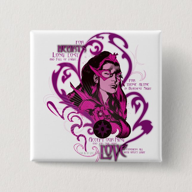 Star Sapphire Graphic 1 2 Inch Square Button (Front)