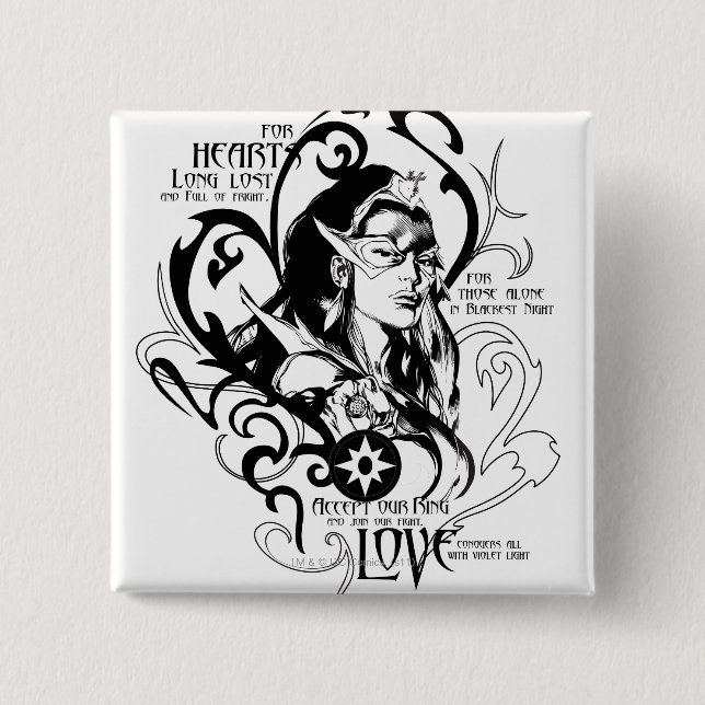 Star Sapphire Graphic 2 2 Inch Square Button (Front)