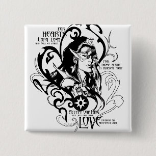 Star Sapphire Graphic 2 2 Inch Square Button