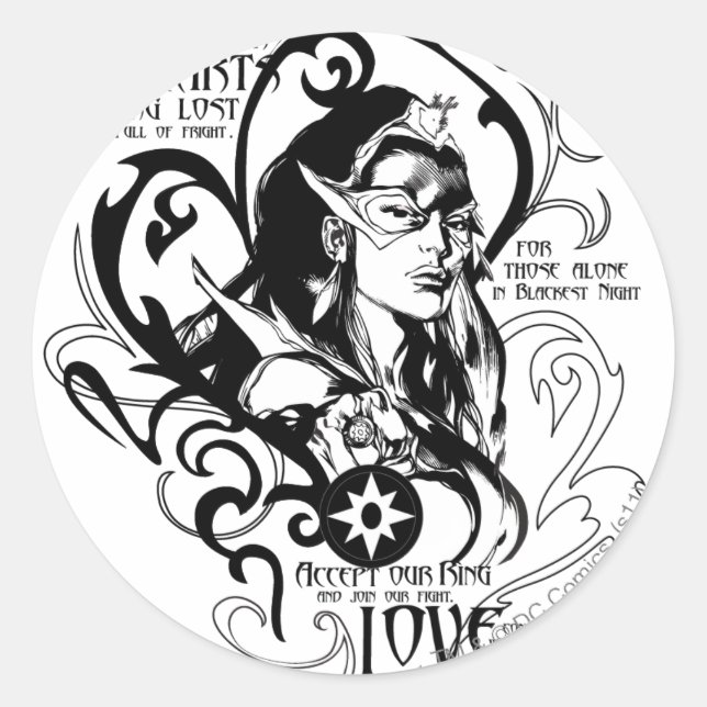 Star Sapphire Graphic 2 Classic Round Sticker (Front)