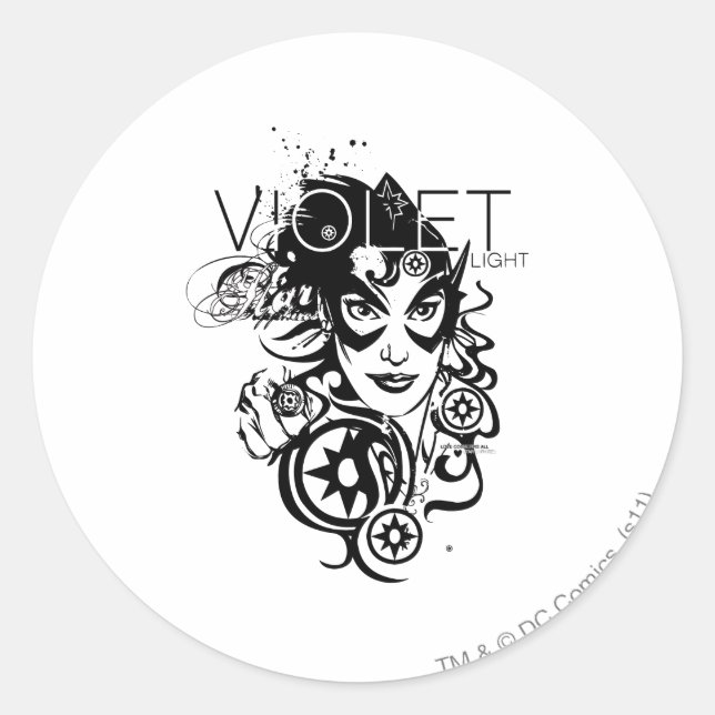 Star Sapphire Graphic 4 Classic Round Sticker (Front)