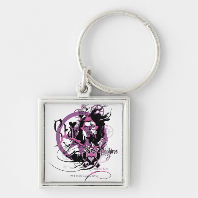 Star Sapphire Graphic 6 Keychain (Front)