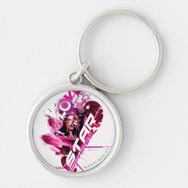 Star Sapphire Graphic 8 Keychain (Front)