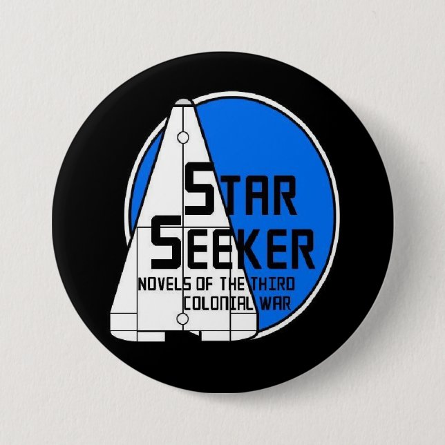 Star Seeker Blue Logo Button - 3 inch (Front)