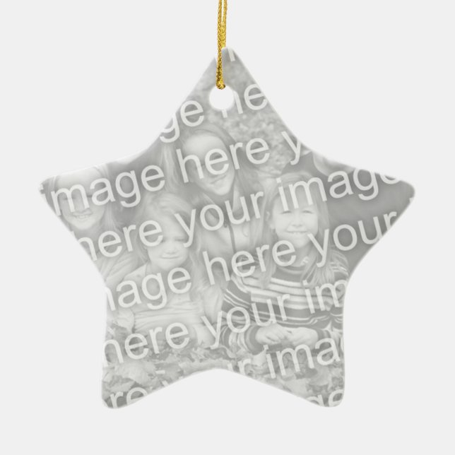 Star shape photo ornament | Add your picture image (Front)