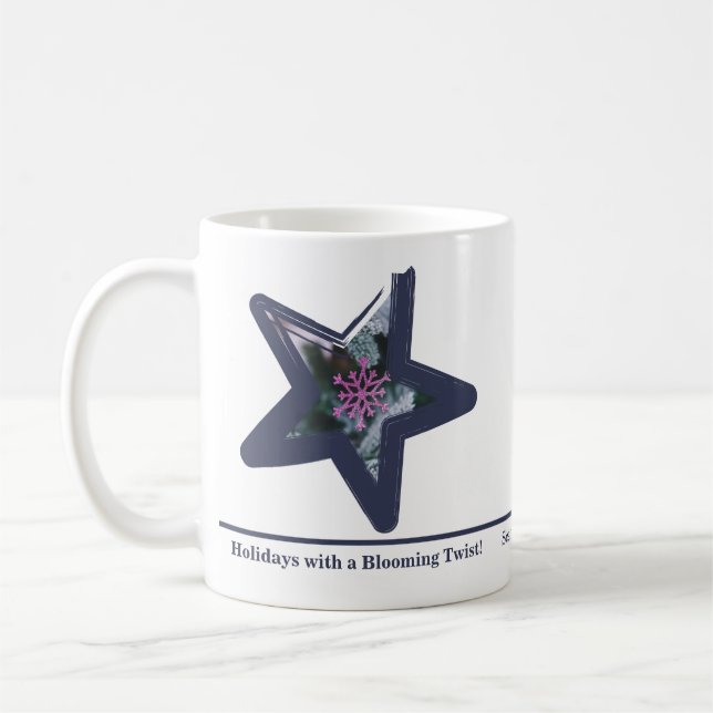 🌟Star-Shaped Christmas Tree Florist Promotional Coffee Mug (Left)