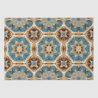 Star shapes Art Deco,Blue and Brown Tissue Paper