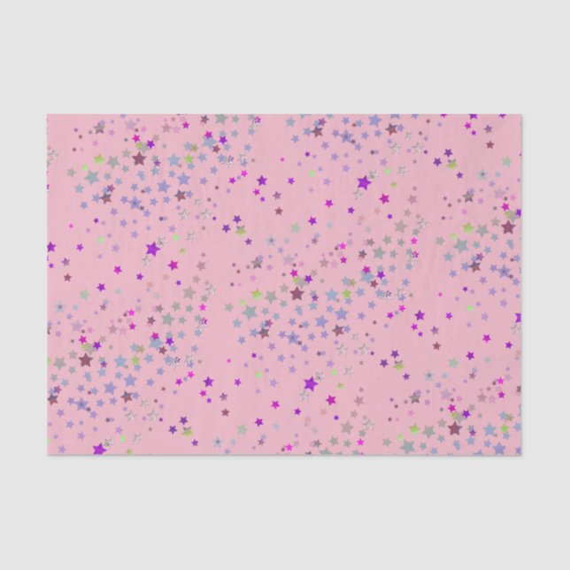 Star Shine Party Stars Party stars! pink Tissue Paper (Front)
