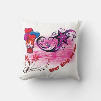 Star Ship White Pillow 