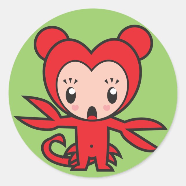 Star Sign Character - Scorpio Classic Round Sticker (Front)