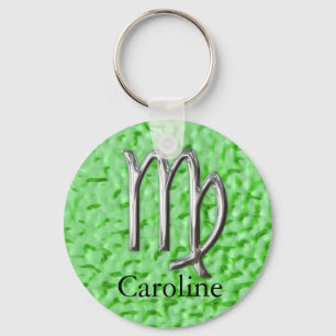 Star Sign Virgo Zodiac Personalized Key Chain