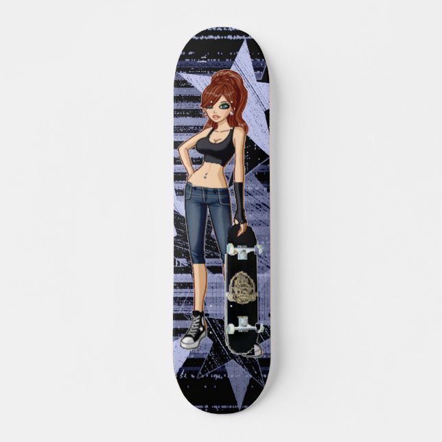 Star Skater Girl Skateboard (Front)