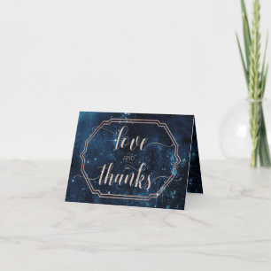 Star Sky Celestial Galaxy Wedding Thank You Photo Card