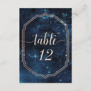Star Sky Galaxy Celestial Mariage Numéros de table