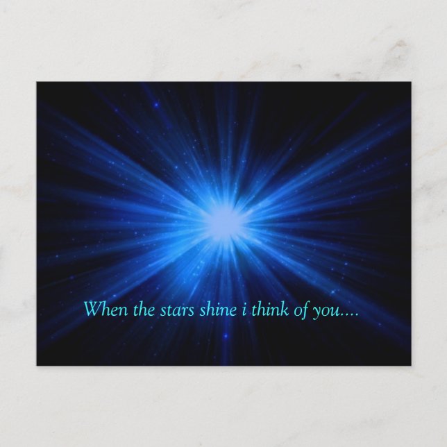 Star space shine skies personalize custom postcard (Front)