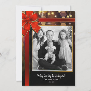 Star Spacey Cosmic Lights Modern Holiday Photo Card