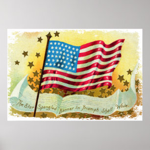 Star Spangled Banner American Flag Canvas Print