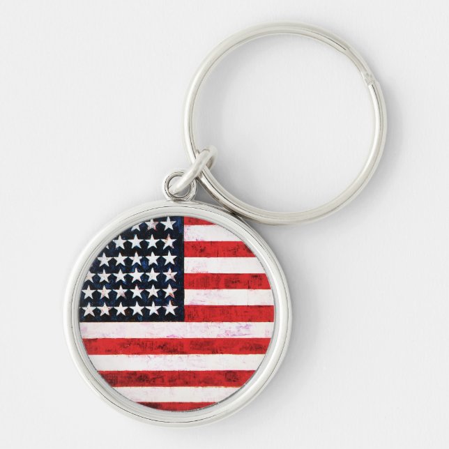 Star Spangled Banner - American Flag Keychain (Front)