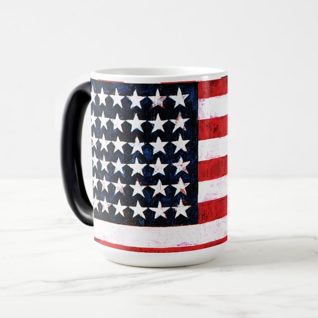 Star Spangled Banner - American Flag Magic Mug (Front Left)