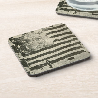 Star Spangled Banner: American Flag on Display Coaster