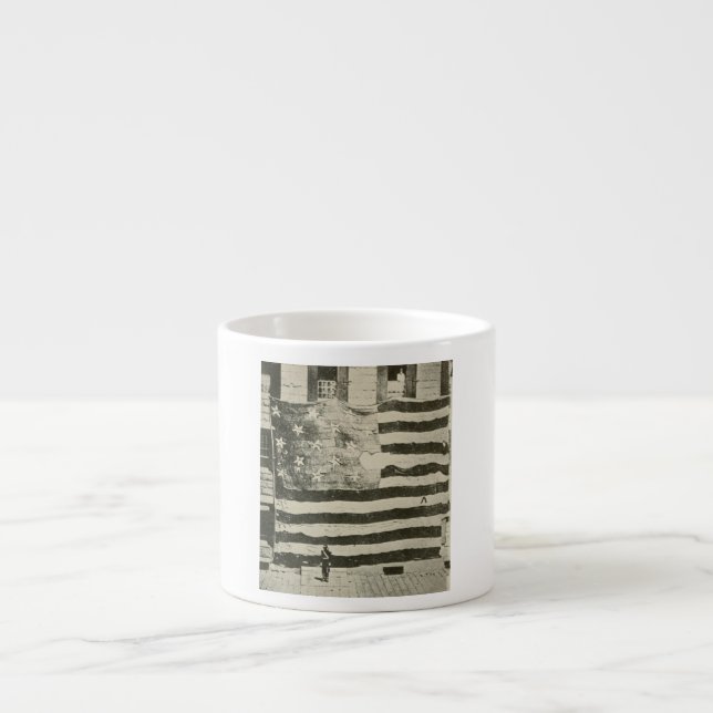 Star Spangled Banner: American Flag on Display Espresso Cup (Front)