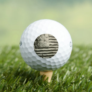Star Spangled Banner: American Flag on Display Golf Balls