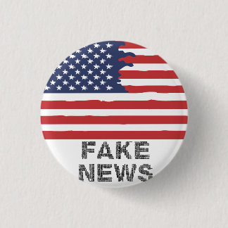 star spangled banner badge fake news 1 inch round button