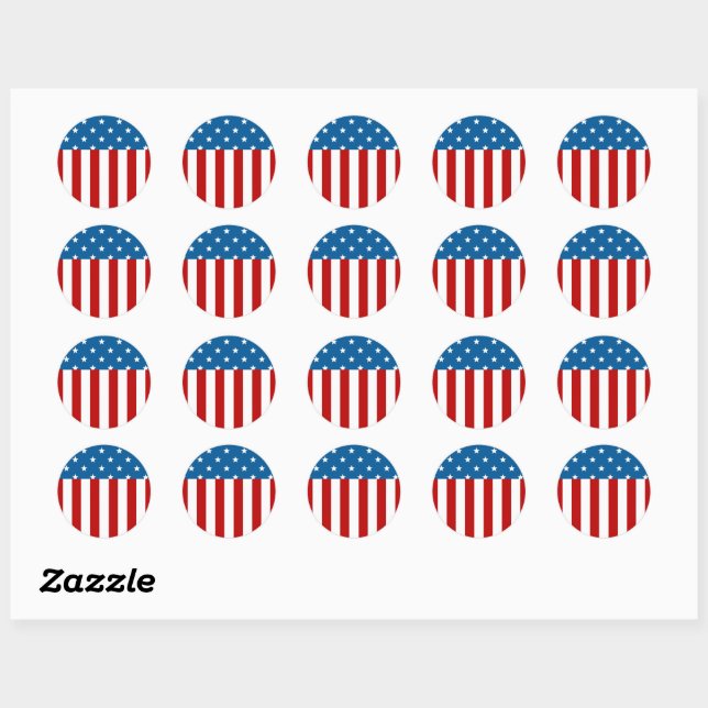 Star Spangled Banner  Classic Round Sticker (Sheet)