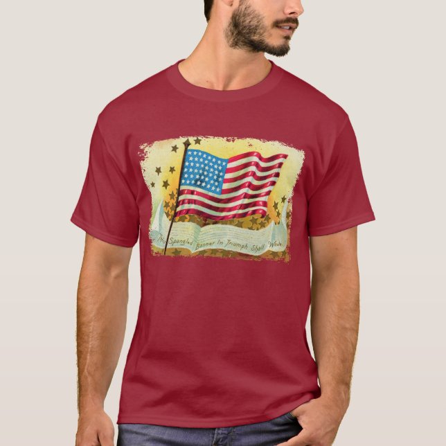 Star Spangled Banner Flag Men's Shirt (Front)