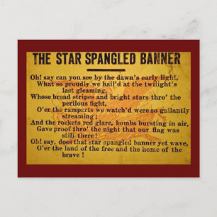 Star Spangled Banner Magic Lantern Slide Postcard